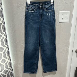 Judy Blue Destroyed Pocket Wide Leg Jeans Size 0/24
